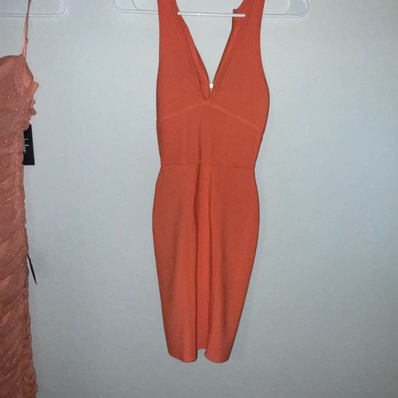 BCBGMaxAzria Vibrant Orange Knit Dress - Picture 2 of 2